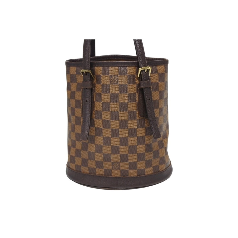 Louis Vuitton Ebene Damier Brown Brown Mare Shoulder Logo Pouch Bag